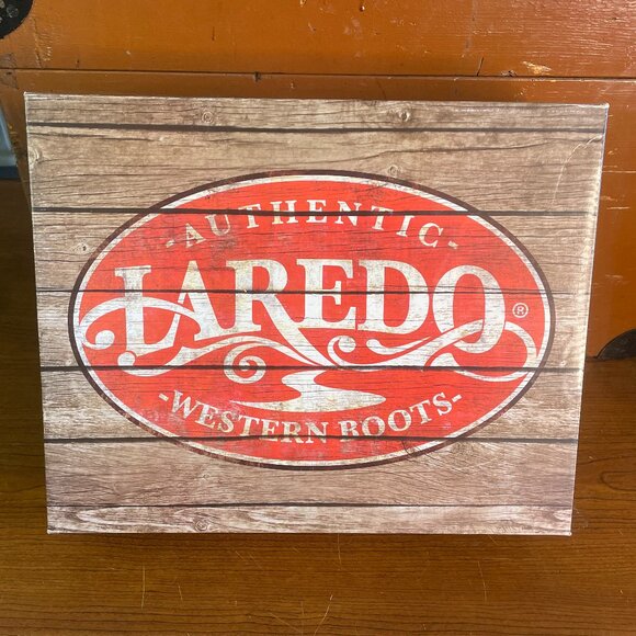 LAREDO Mens Size 9 EW Snip Toe Black Hawk Leather Western Rodeo Dress Boots 6860 - Picture 12 of 12